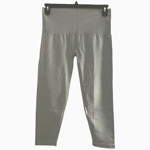 Breezies Tummy Smoothing Seamless 3/4 Cropped Legging-Sage Green 1X